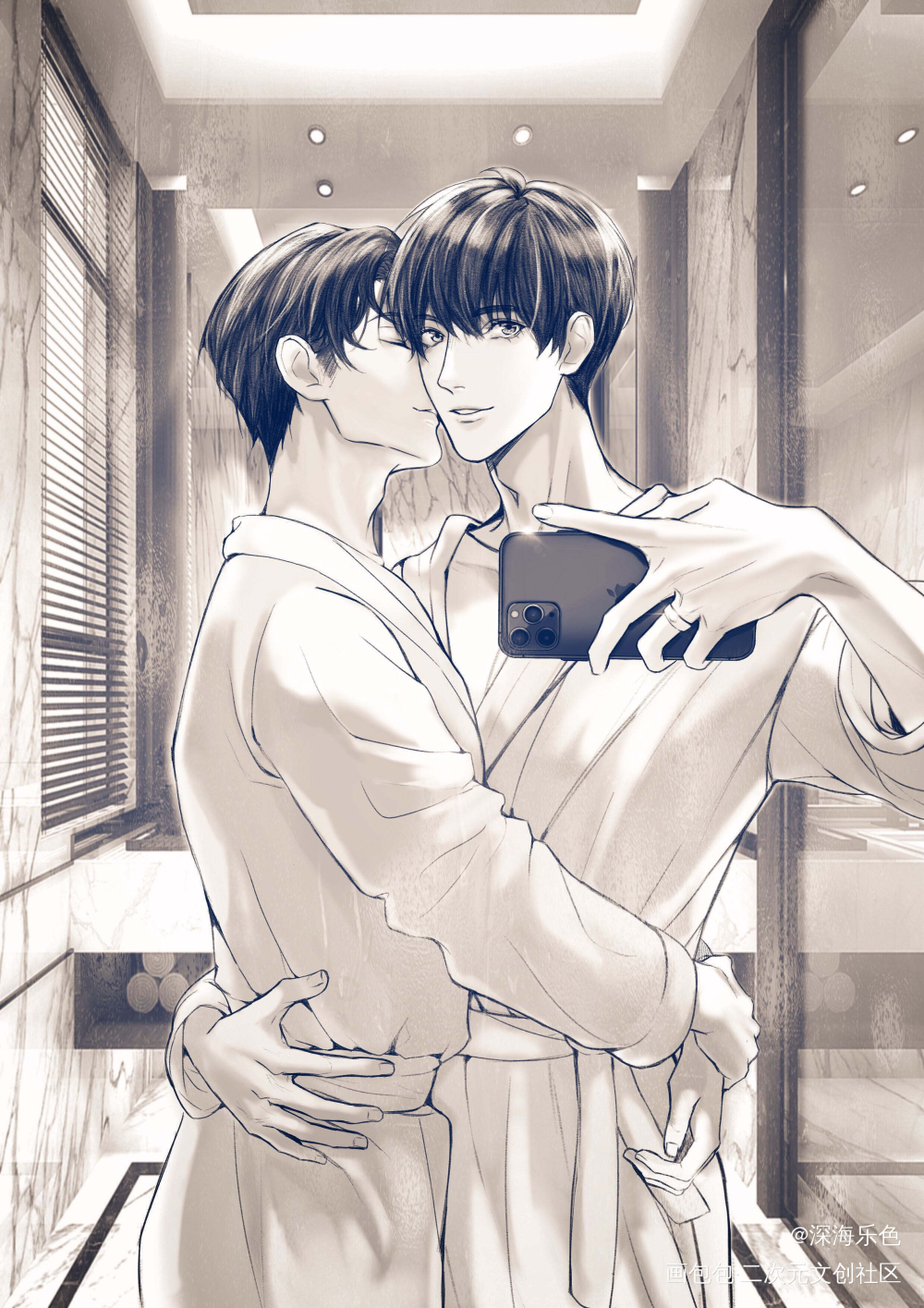 镜子01_你却爱着一个傻逼188男团李简李简李玉简隋英摸鱼绘画作品