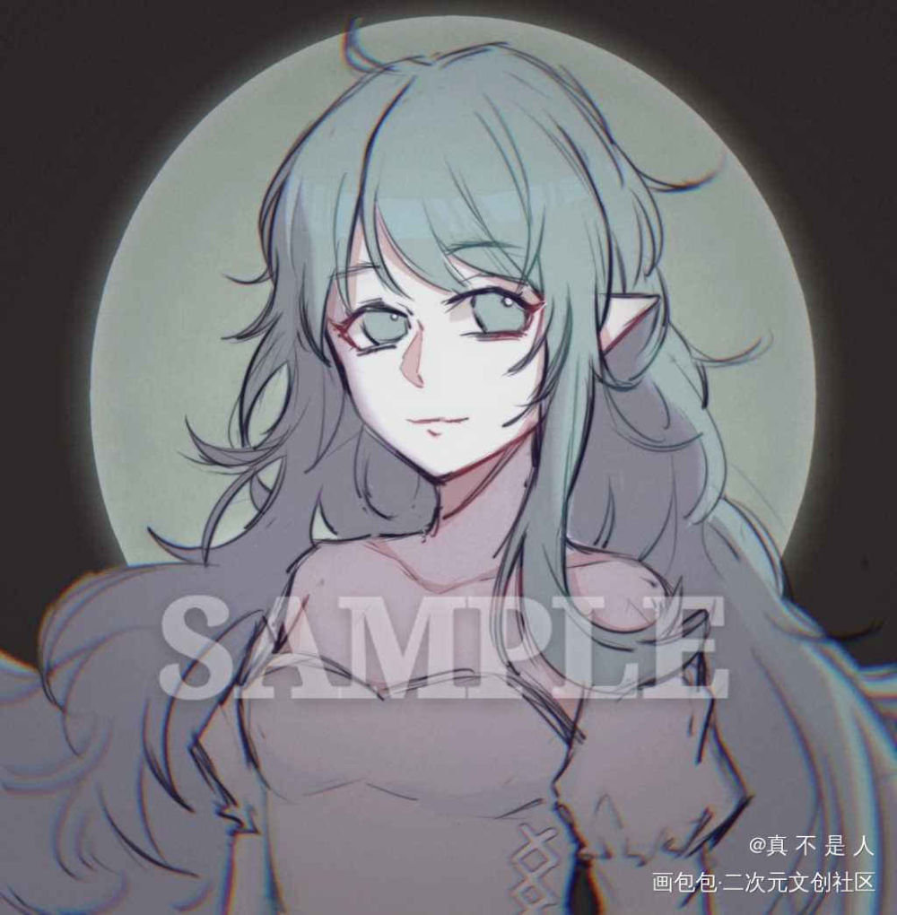 。_平涂头像原创ococ绘画作品