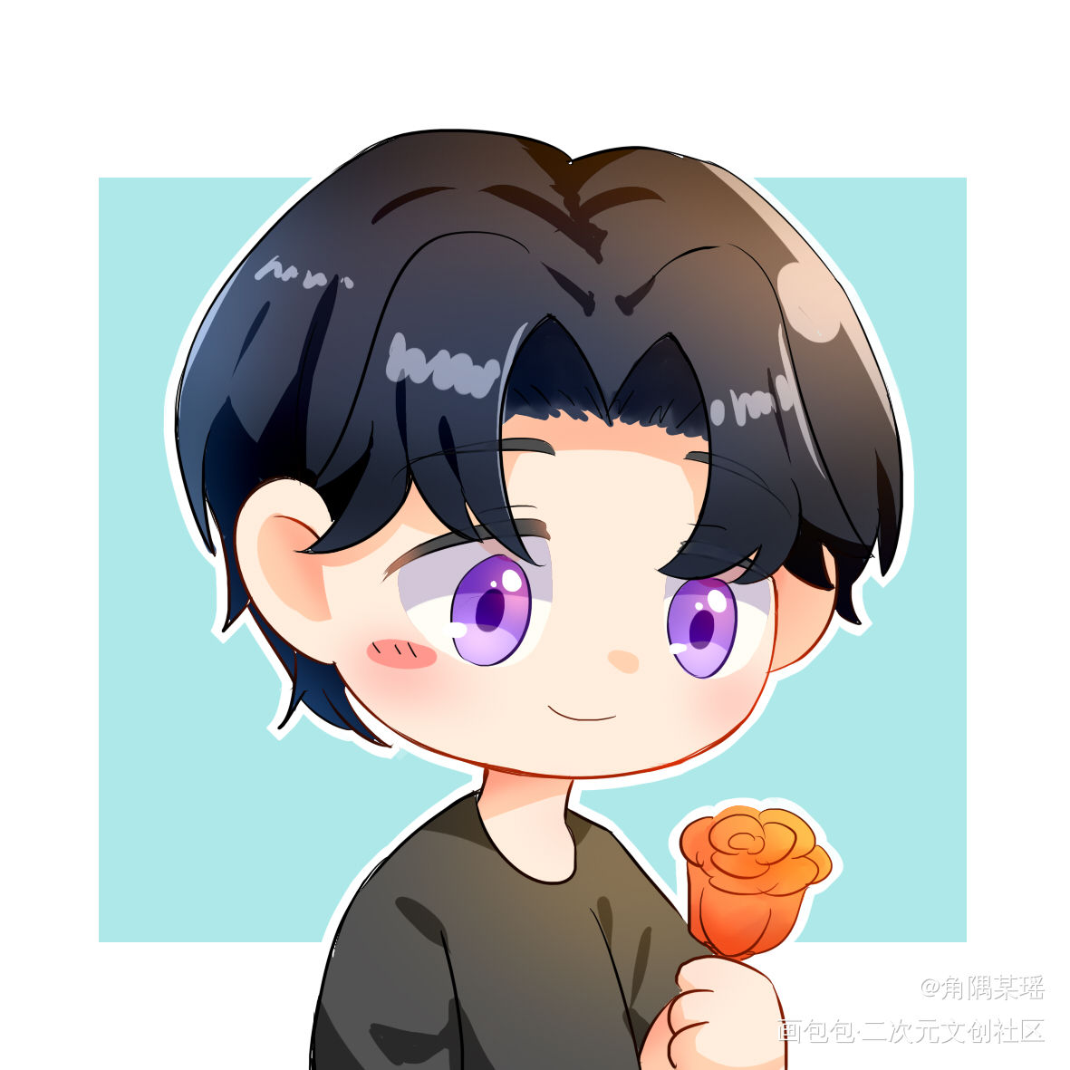 小情头_田螺先生绘画作品