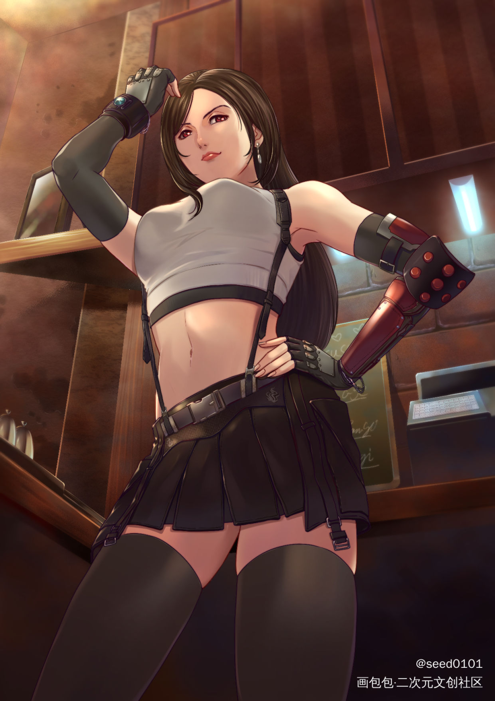蒂法ティファ_蒂法FF7绘画作品