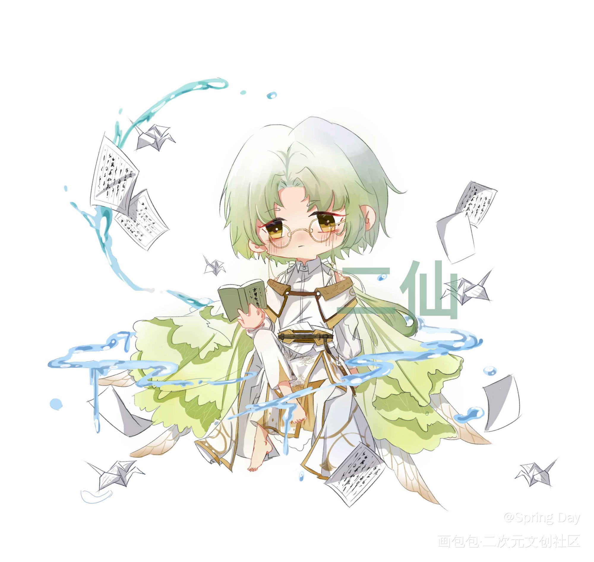 想弄弄认证所以发发_食物语开水白菜Q版头像绘画作品