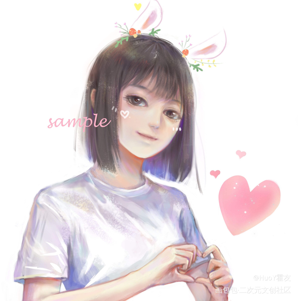 ♡_厚涂求点评我要上首推头像插画原创头像原创女头板绘绘画原创原创绘画作品