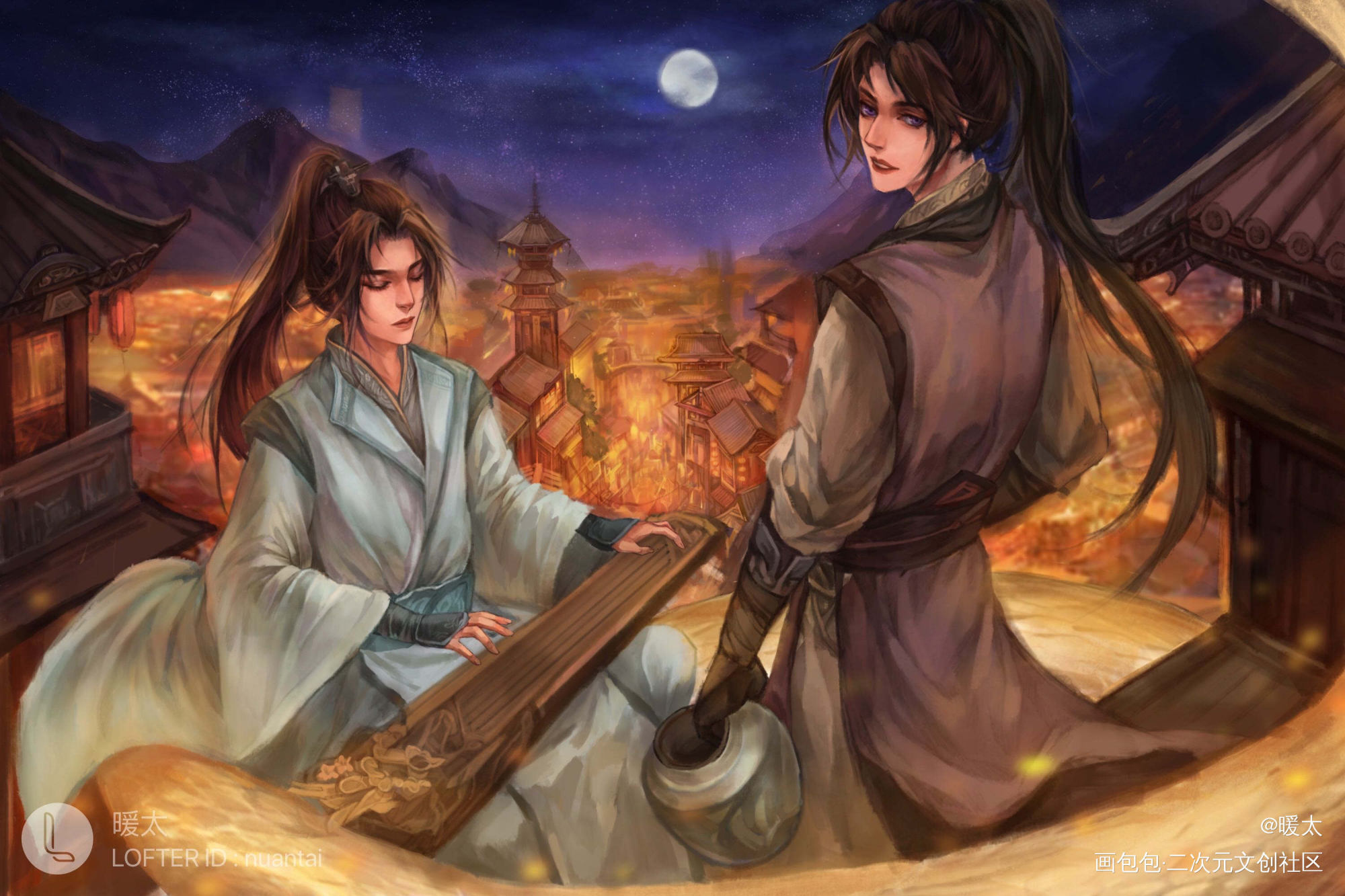 二哈和他的白猫师尊_二哈和他的白猫师尊墨燃楚晚宁厚涂头像周边设计绘画作品