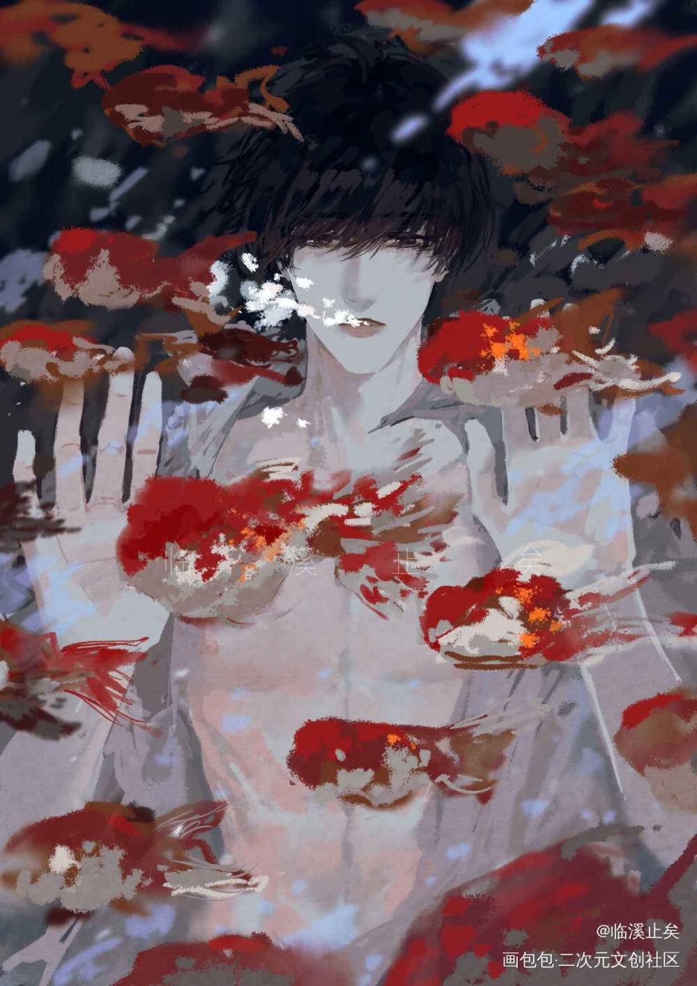 鱼_你却爱着一个傻逼188男团李玉厚涂头像插画绘画作品