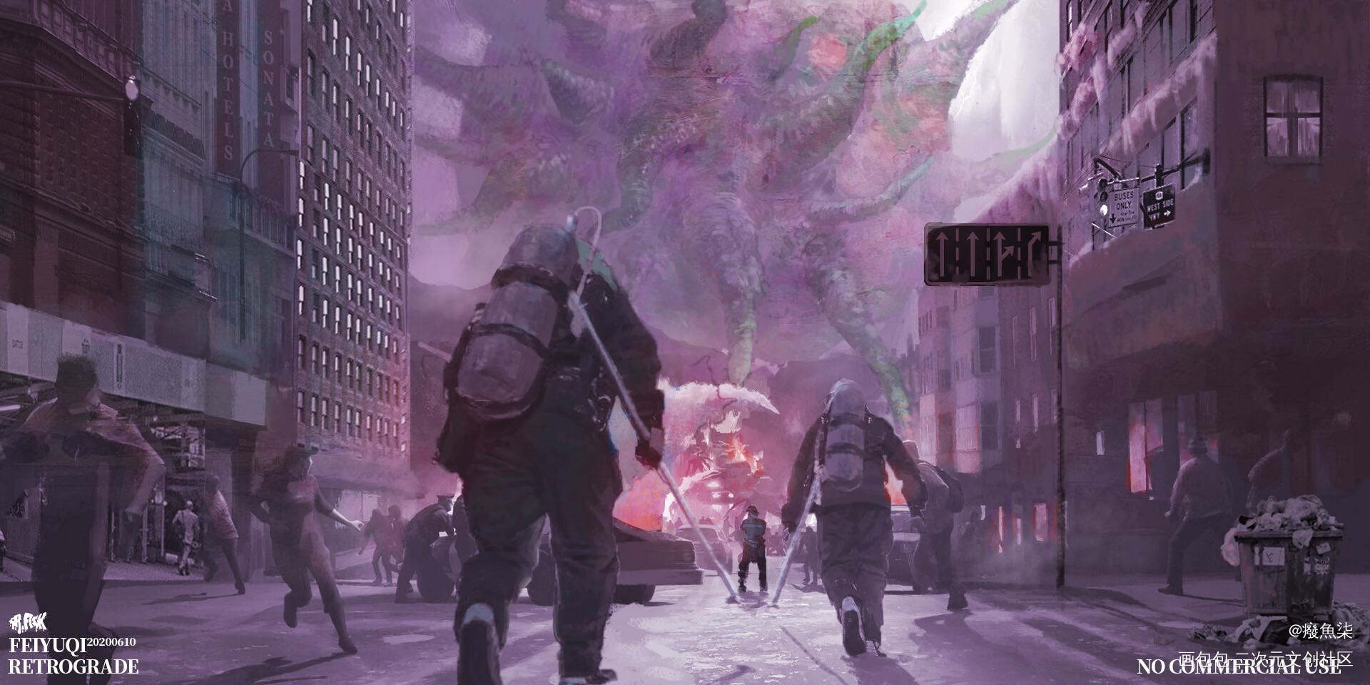 逆行_厚涂原画最美逆行者求点评我要上首推插画半原创绘画作品