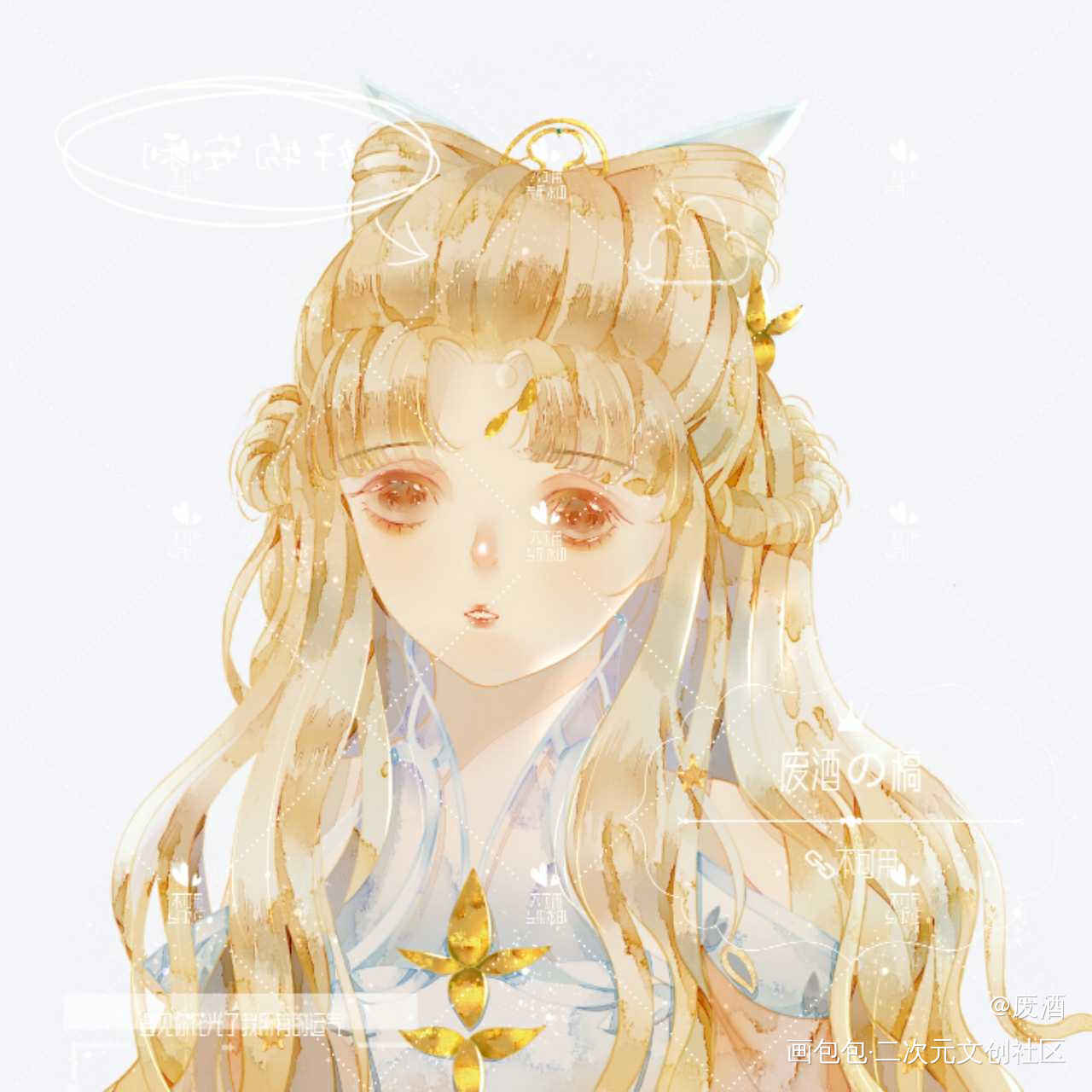 客单_剑网3平涂日系少女tag头像插画绘画作品