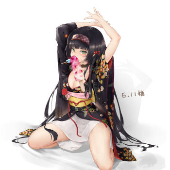 天气热了  吃根冰棍不过分吧_莲华日系我要上首推美少女万华镜绘画