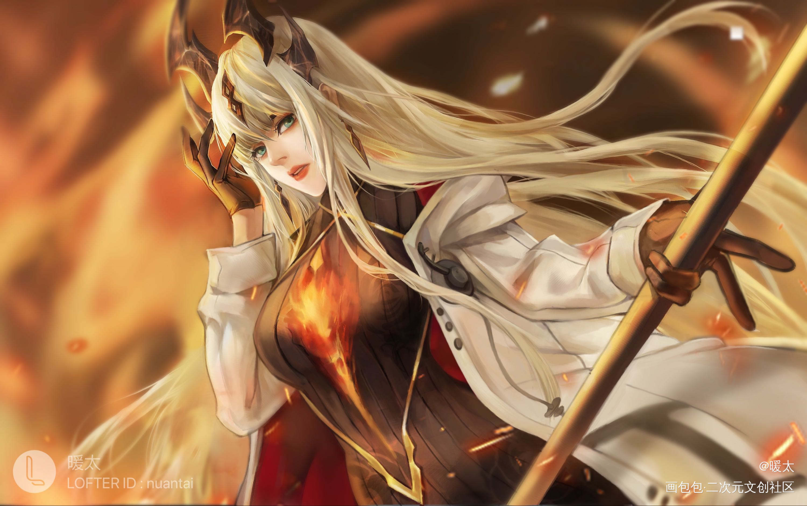 明日方舟_明日方舟厚涂插画同人苇草绘画作品