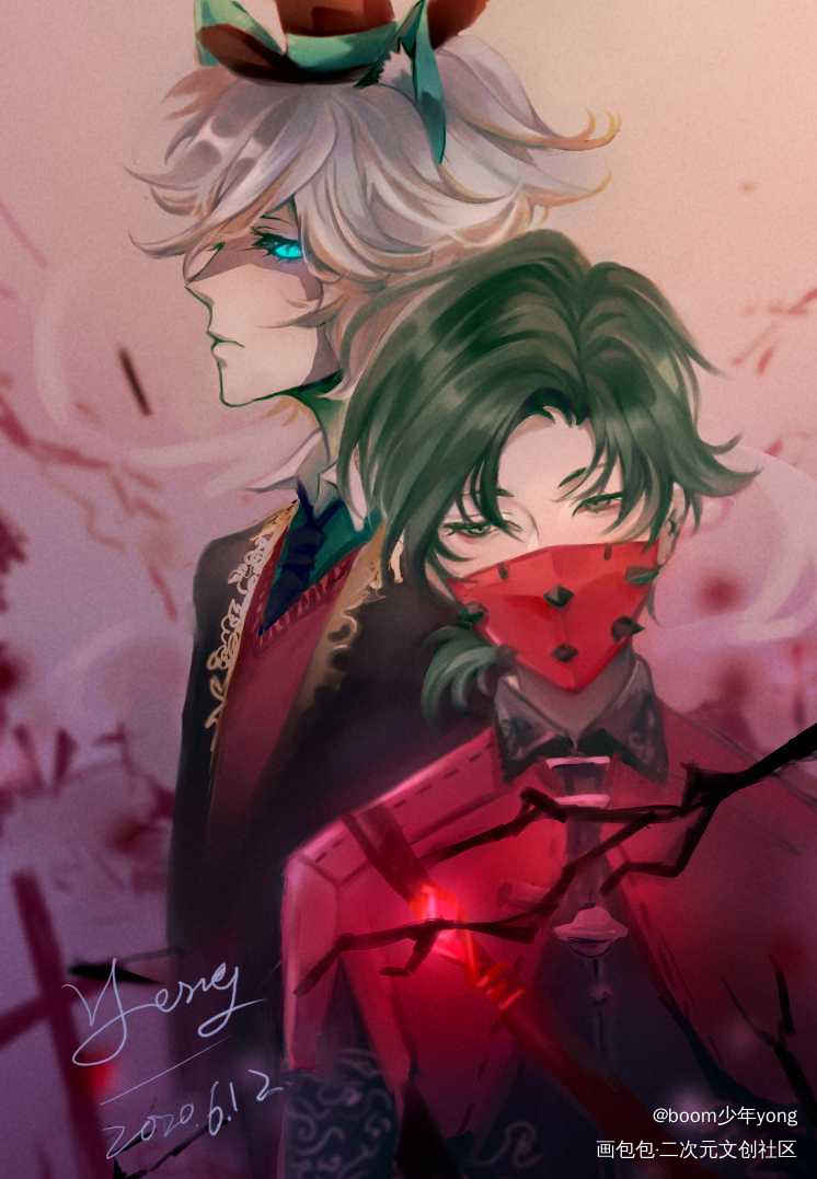 驱魔人和月下绅士_第五人格入殓师约瑟夫厚涂同人绘画作品