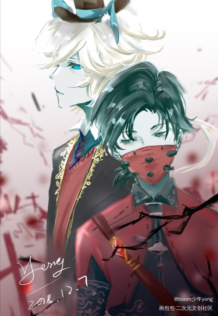 驱魔人和月下绅士_第五人格入殓师约瑟夫厚涂同人绘画作品