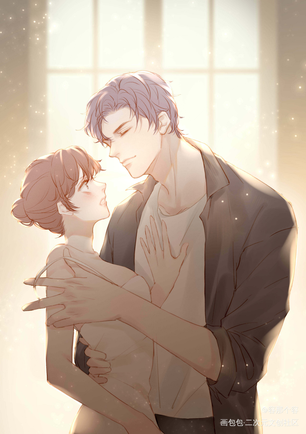 恋与同人插图—李泽言清晨与你_恋与制作人悠然李泽言平涂日系求点评