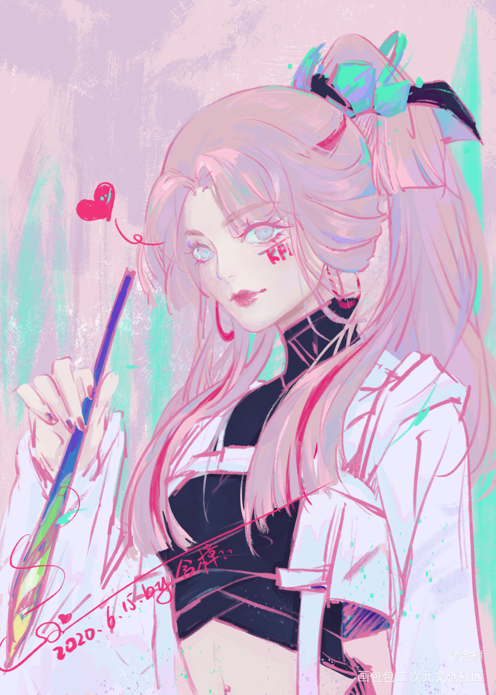 天狼绘梦_王者荣耀上官婉儿厚涂平涂插画同人板绘绘画作品