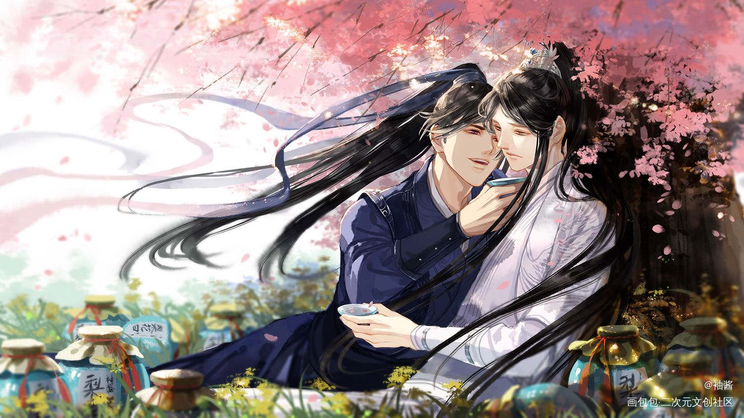 万一把师尊灌醉了呢！_二哈和他的白猫师尊燃晚绘画作品