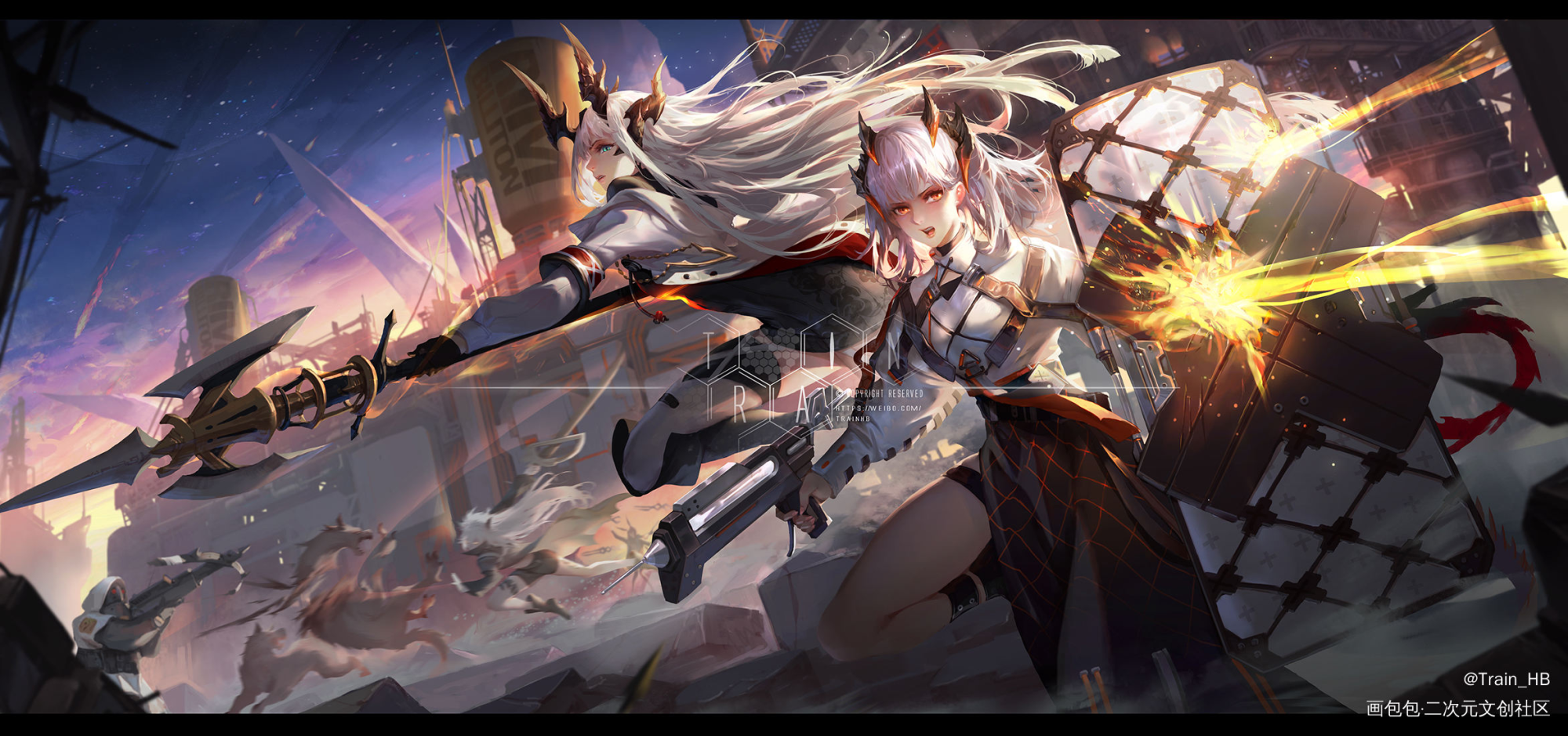 明日方舟-塞雷娅&苇草_明日方舟塞雷娅苇草绘画作品