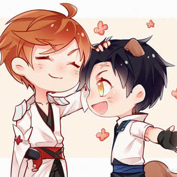 王者荣耀曜东方曜李白平涂日系q版插画同人绘画作品