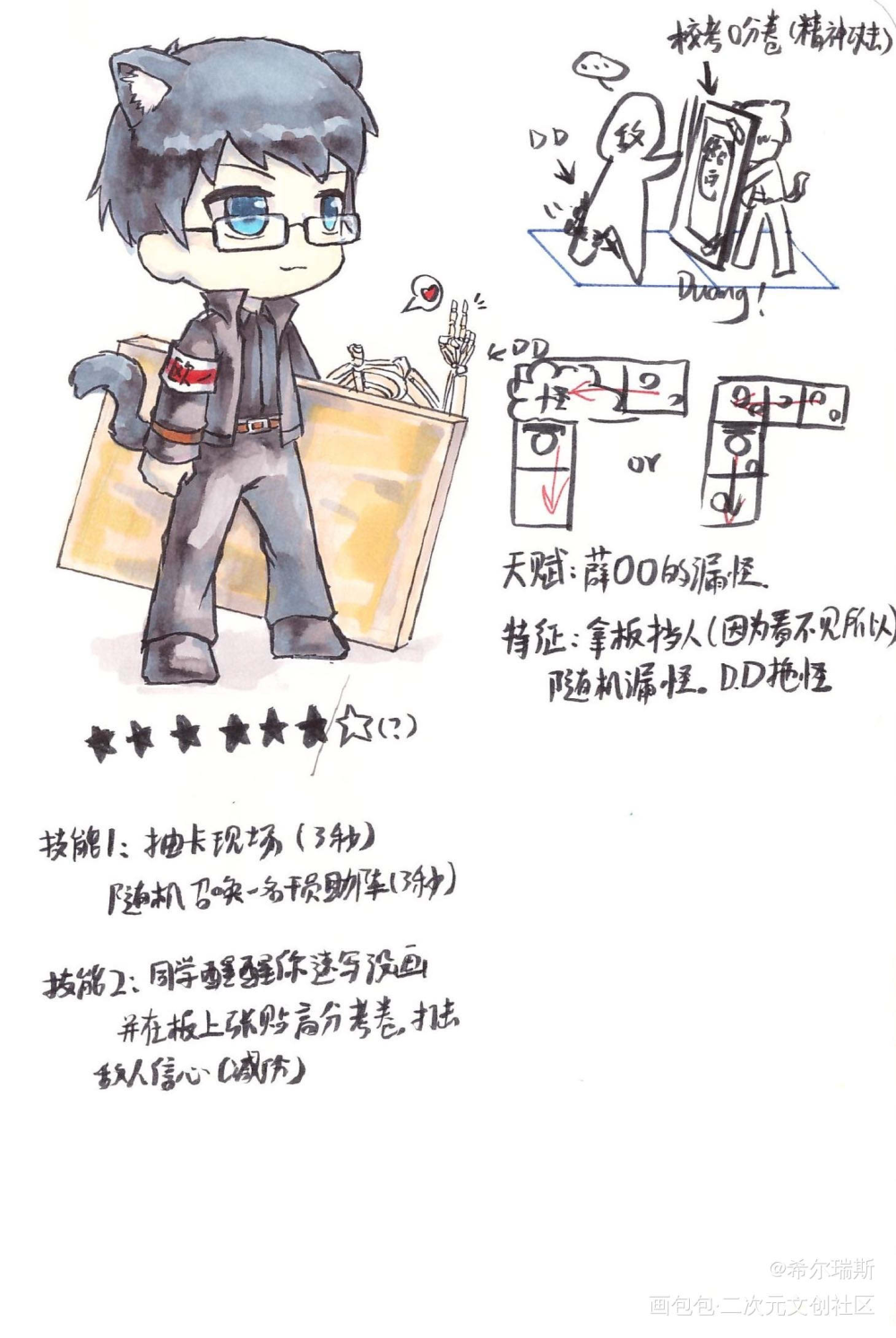 以前给同学画的舟pa_明日方舟绘画作品