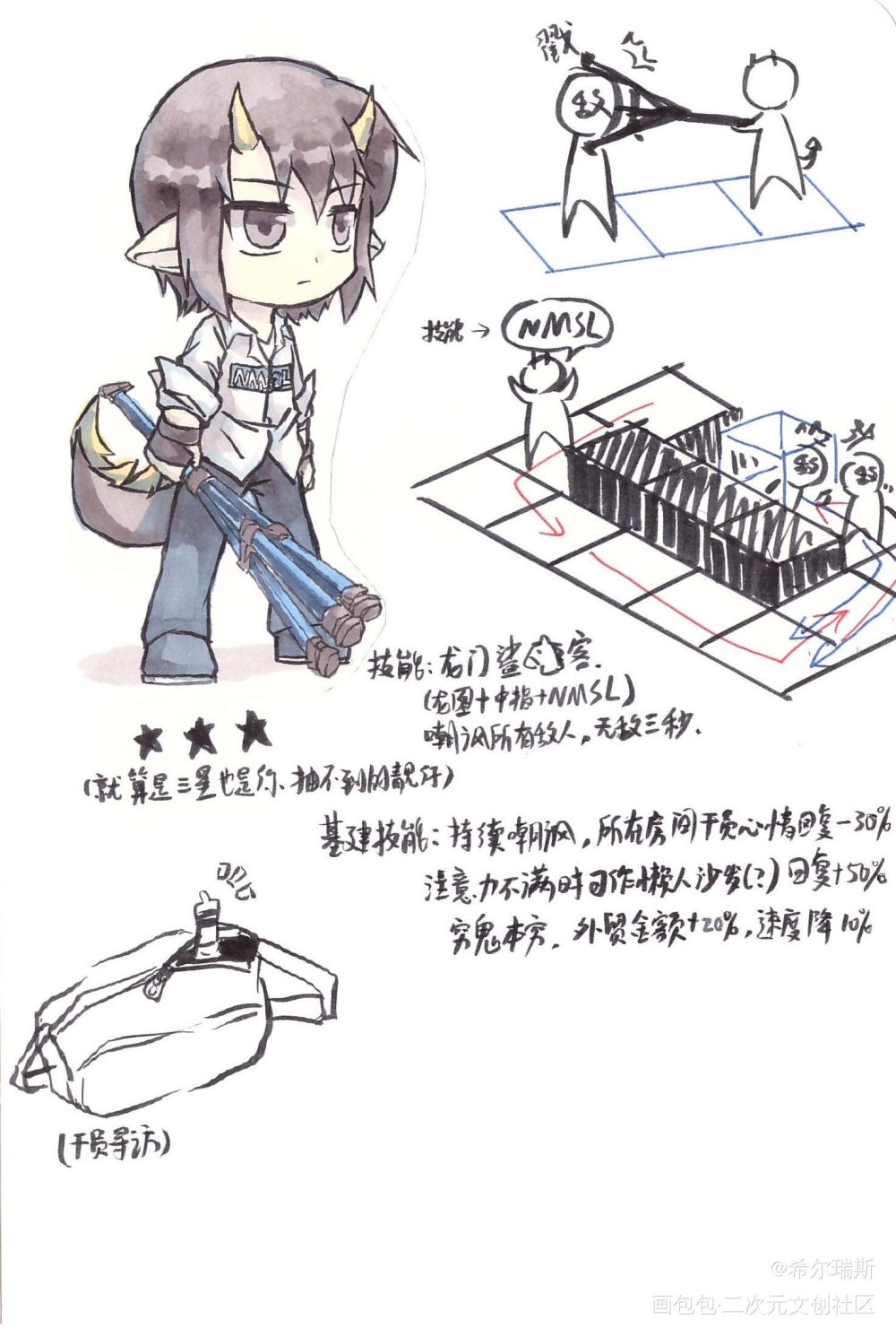 以前给同学画的舟pa_明日方舟绘画作品