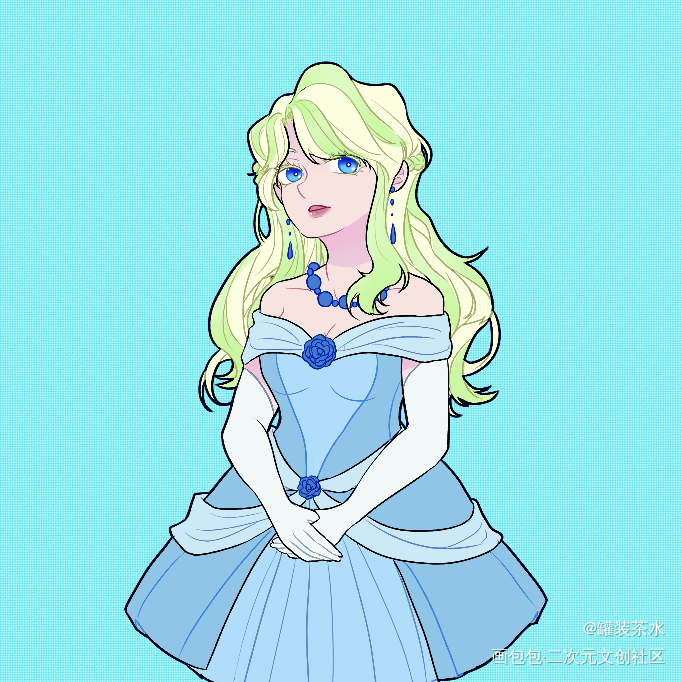 礼服戴安娜_戴安娜平涂日系求点评头像插画同人小魔女学园绘画作品