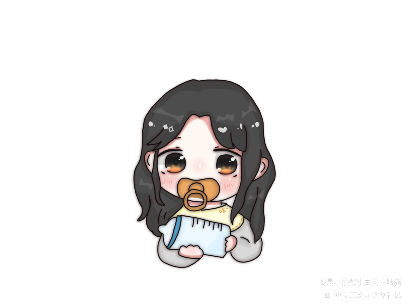 之前画的手书的图_188男团寒故Q版头像绘画作品