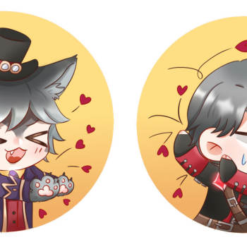 驱魔组_第五人格卡尔入殓师约瑟夫平涂日系q版同人模板绘画作品