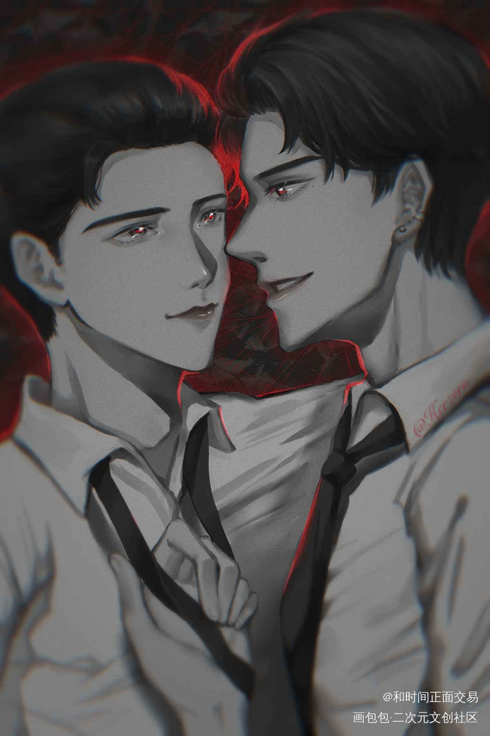 妹叔520贺图_谁把谁当真188男团黎朔赵锦辛绘画作品