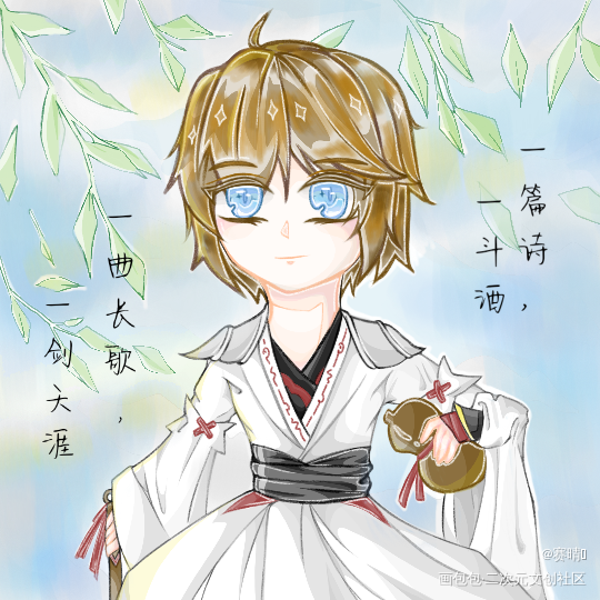 白哥_王者荣耀李白绘画作品