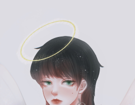 看看我家天使！_绘画作品