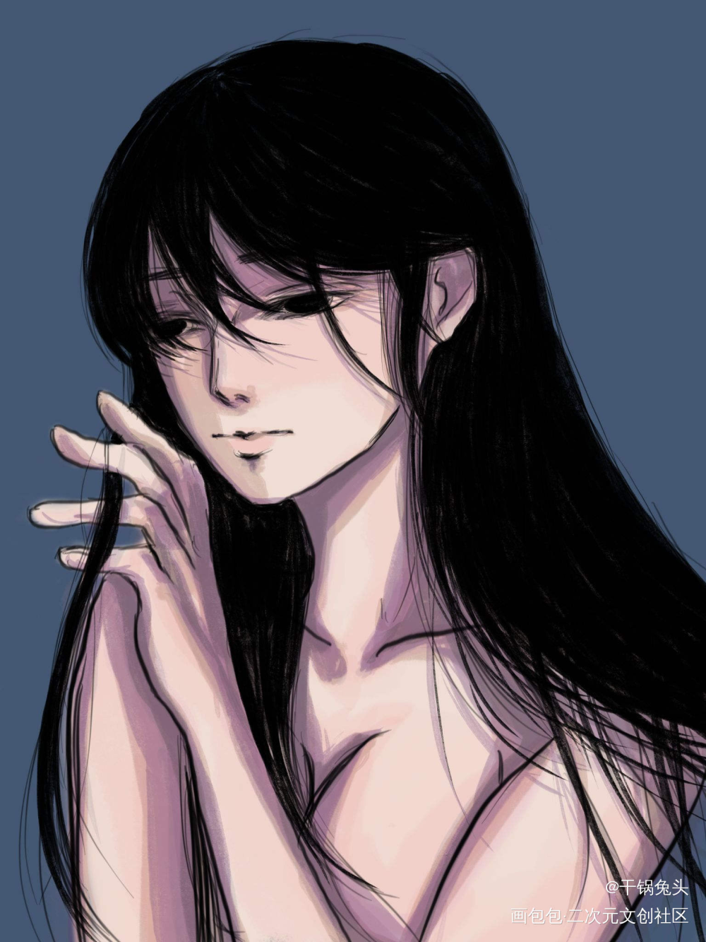 来了_平涂日系我要上首推头像插画原创女头原创人物原创原创绘画作品
