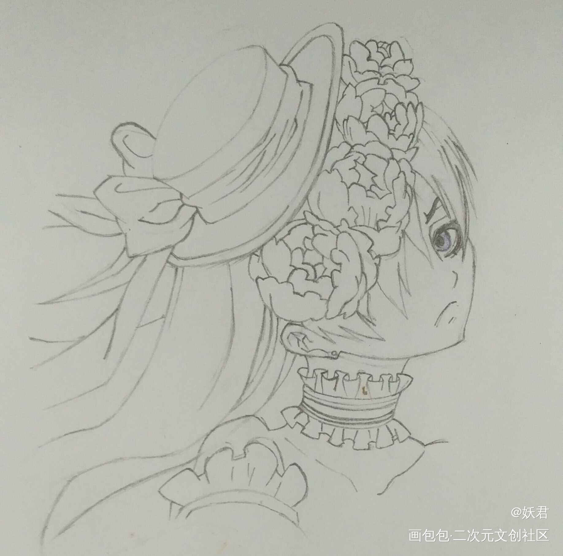 夏尔（女装）_黑执事夏尔日系头像绘画作品