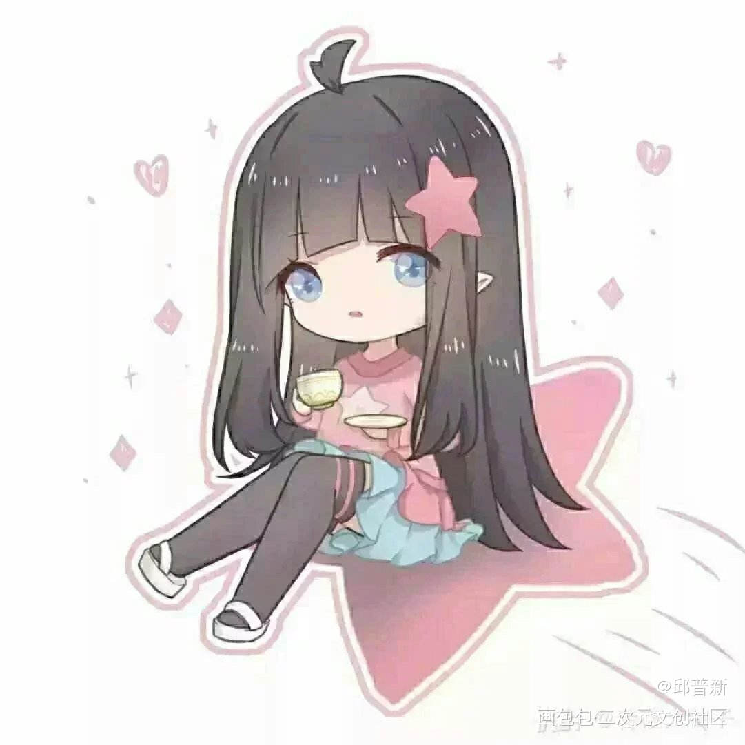 凯莉小姐姐_凯莉Q版头像十字架绘画作品