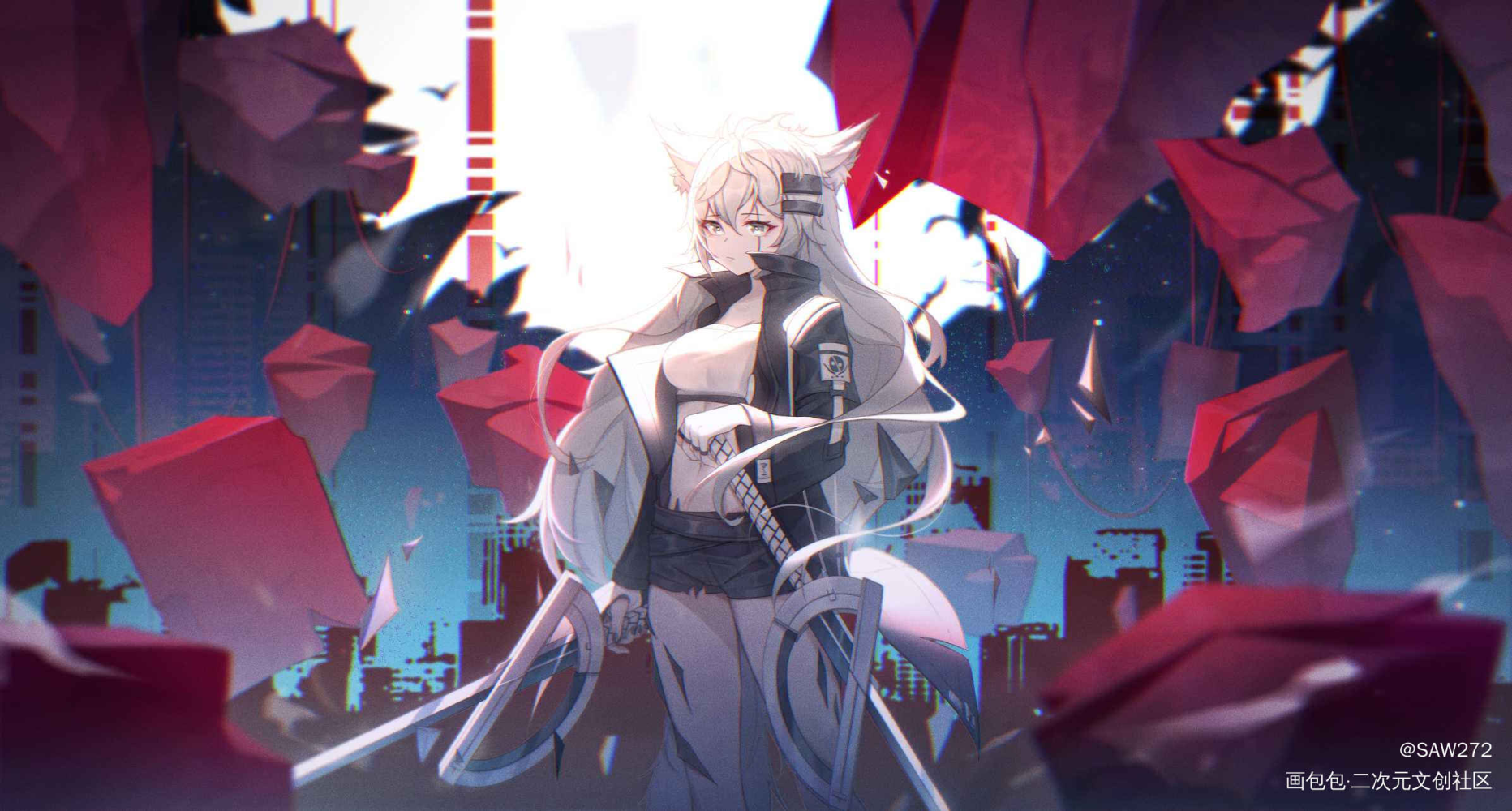 明日方舟 拉普兰德_明日方舟拉普兰德平涂日系我要上首推插画同人绘画作品