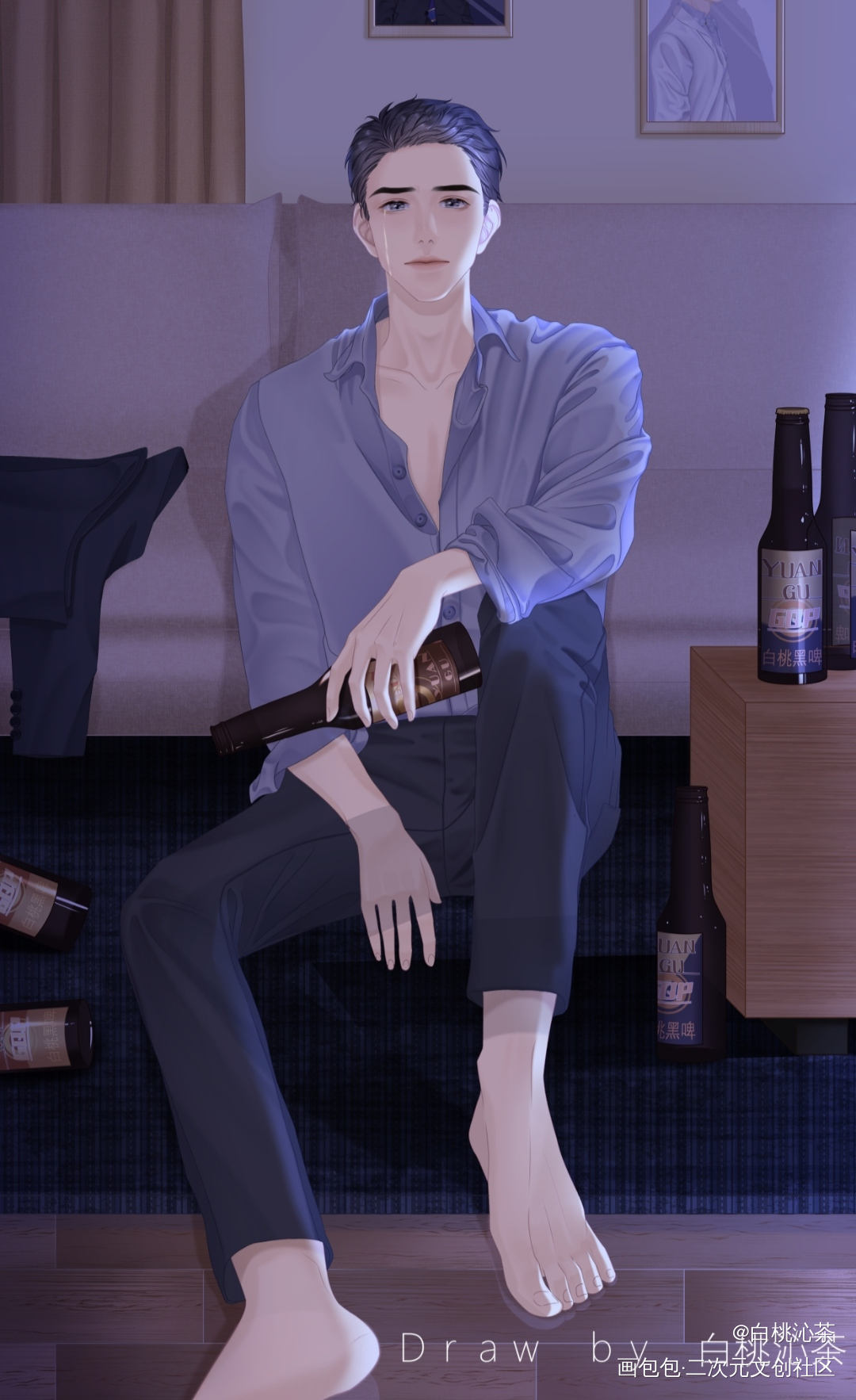 炀炀子_针锋对决188男团原炀平涂日系插画同人绘画作品
