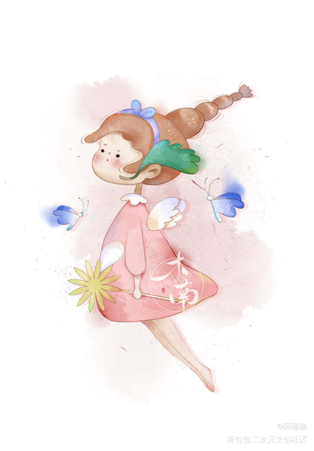 插画练习_水彩板绘插画绘画作品