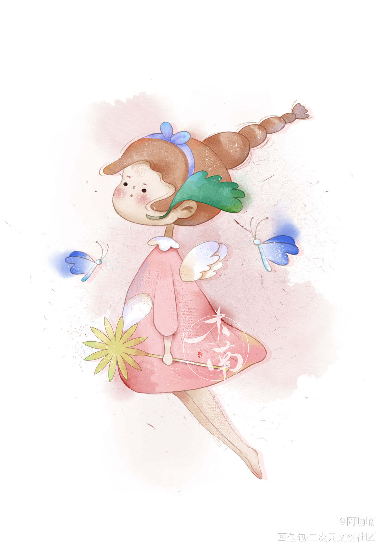 插画练习_水彩板绘插画绘画作品