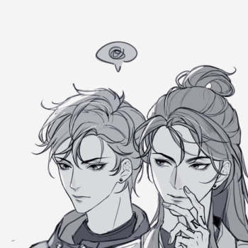 信白_王者荣耀信白韩信李白平涂同人绘画作品