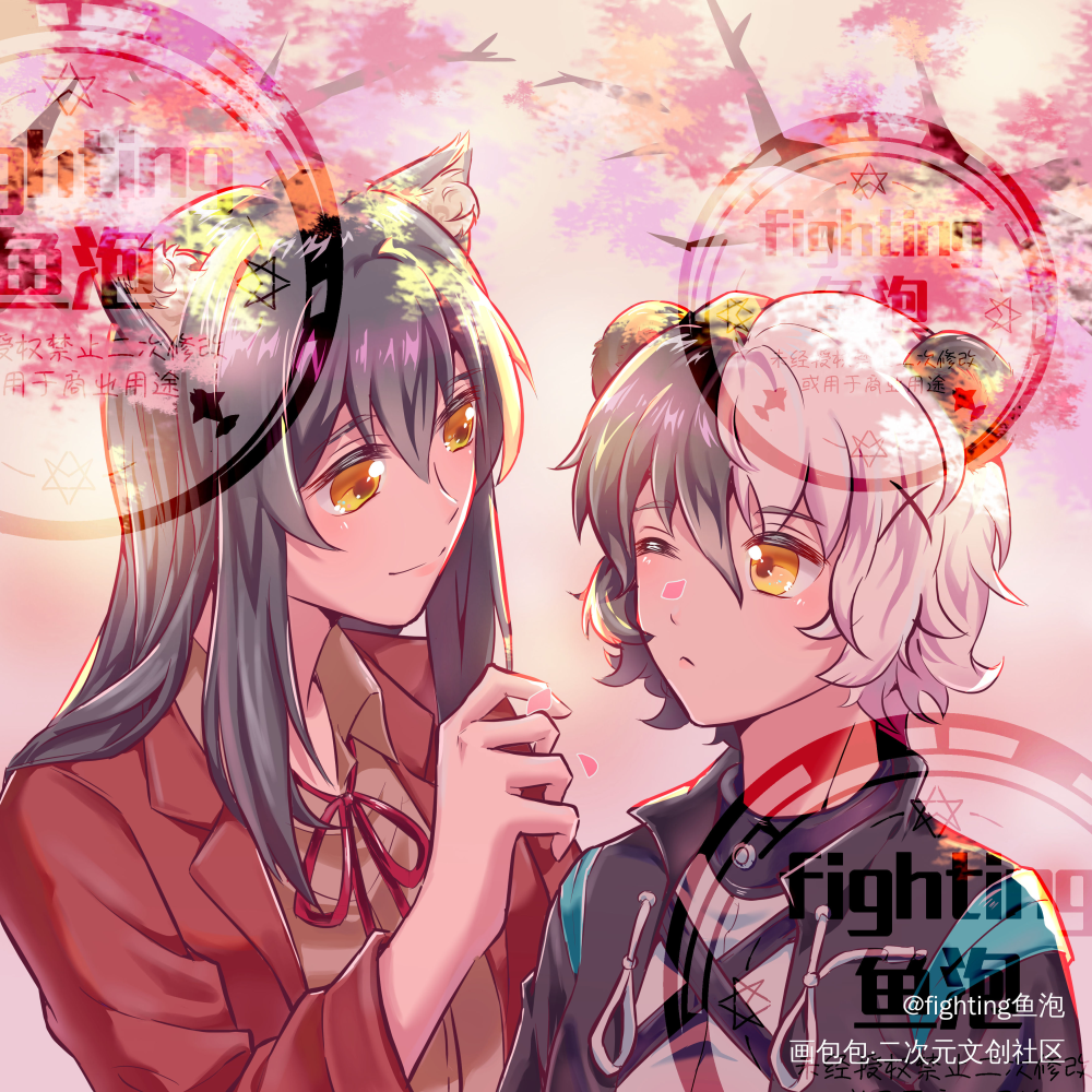 明日方舟梦女稿_明日方舟女博士德克萨斯平涂日系头像插画同人绘画作品