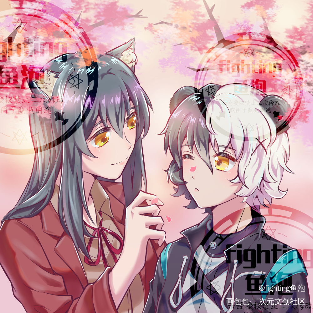 明日方舟梦女稿_明日方舟女博士德克萨斯平涂日系头像插画同人绘画作品