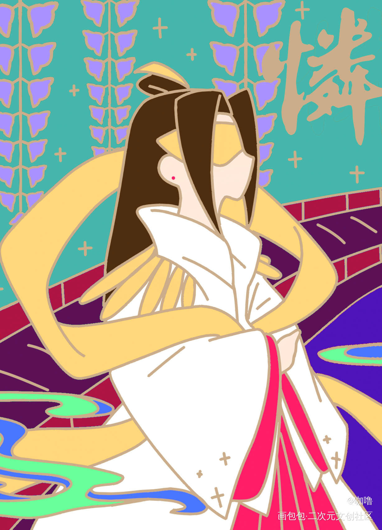 大概率会印明信片！_天官赐福谢怜花城同人绘画作品