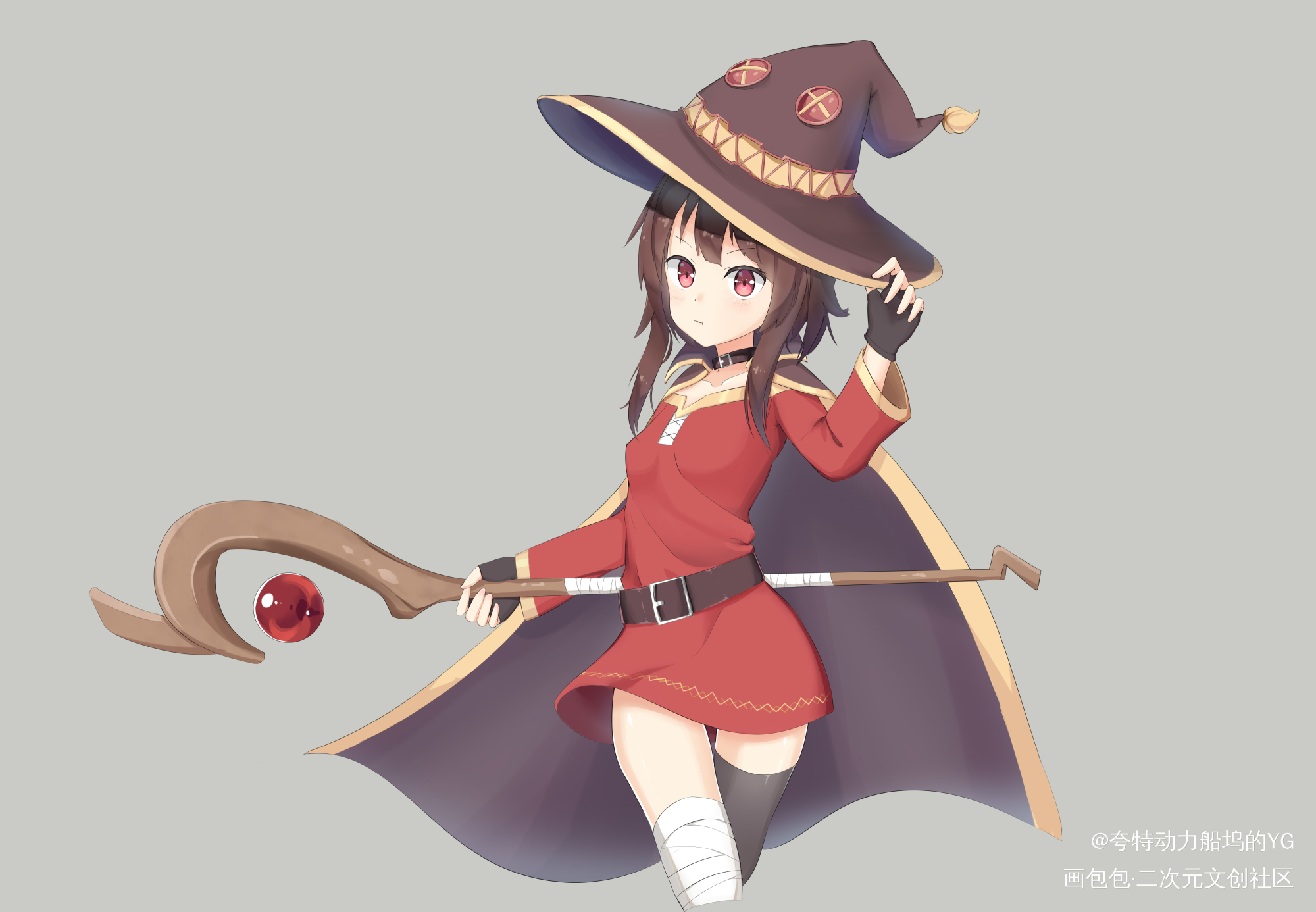 惠惠_惠惠平涂日系萝莉求点评我要上首推插画为美好的世界献上祝福绘画作品