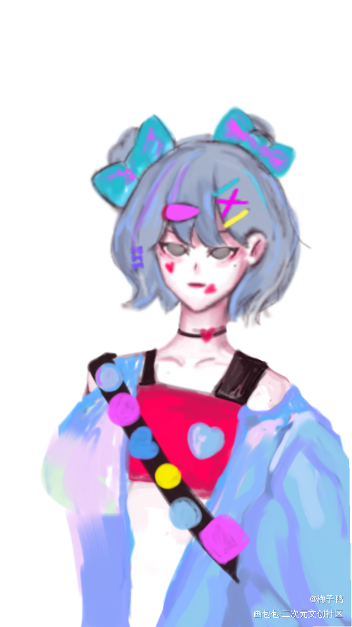 怪诞少女（?）_奇葩怪诞乱七八糟涂求点评求配文我要上首推插画原创原创绘画作品