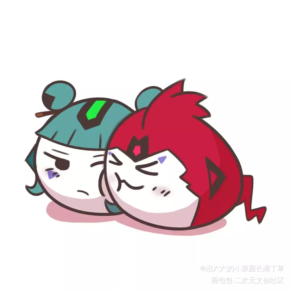 星月贴贴_开心超人联盟开心宝贝星影月舞Q版同人表情包绘画作品