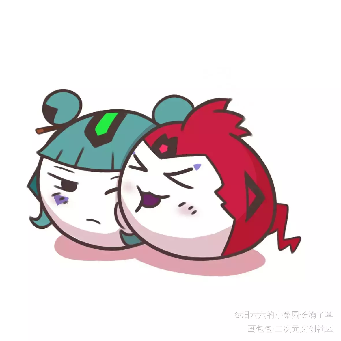 星月贴贴_开心超人联盟开心宝贝星影月舞Q版同人表情包绘画作品