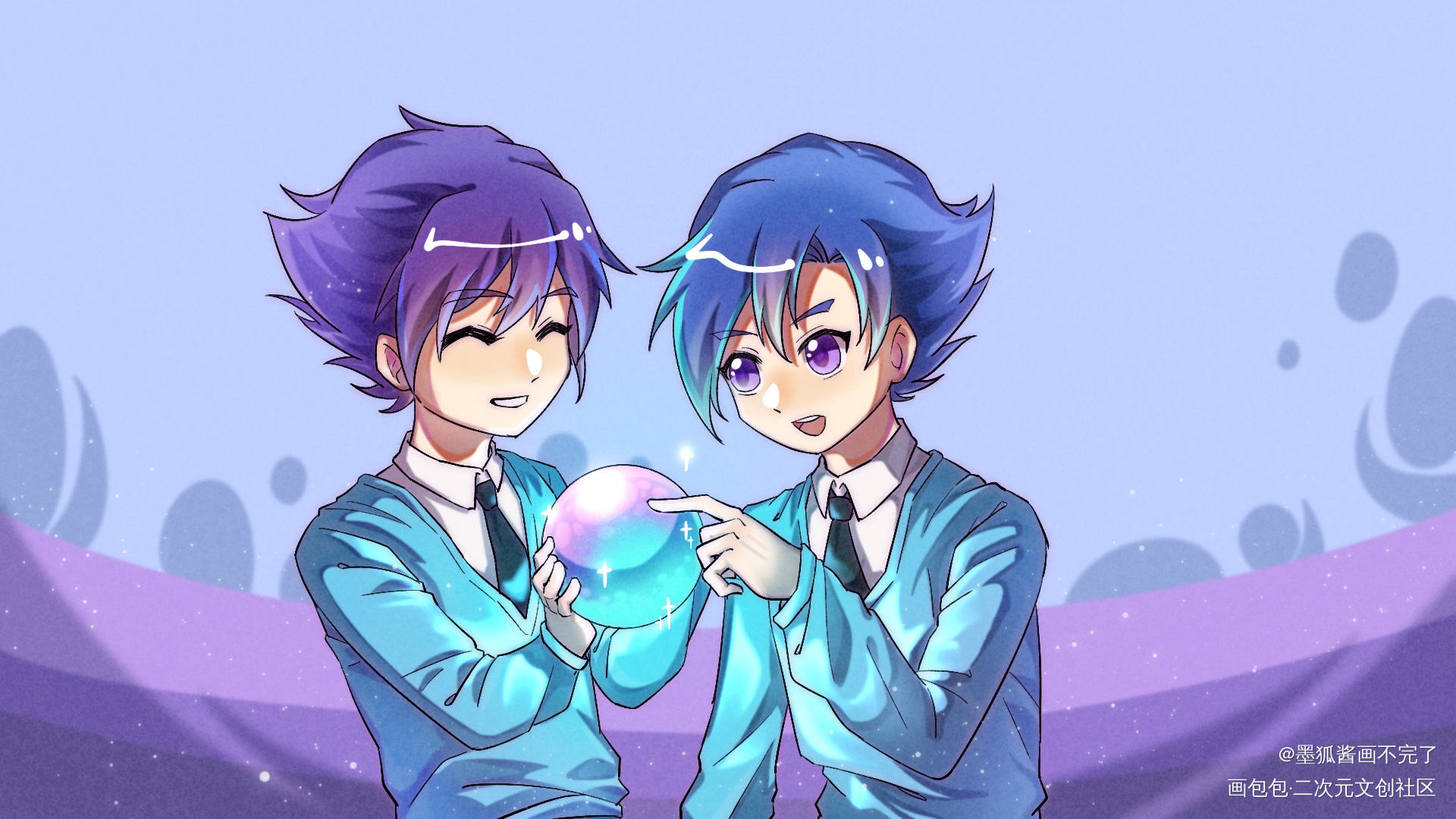星际双子&古灵_开心超人联盟哈迪斯斯坦恶心超人多心超人伤心超人平涂日系我要上首推插画同人绘画作品