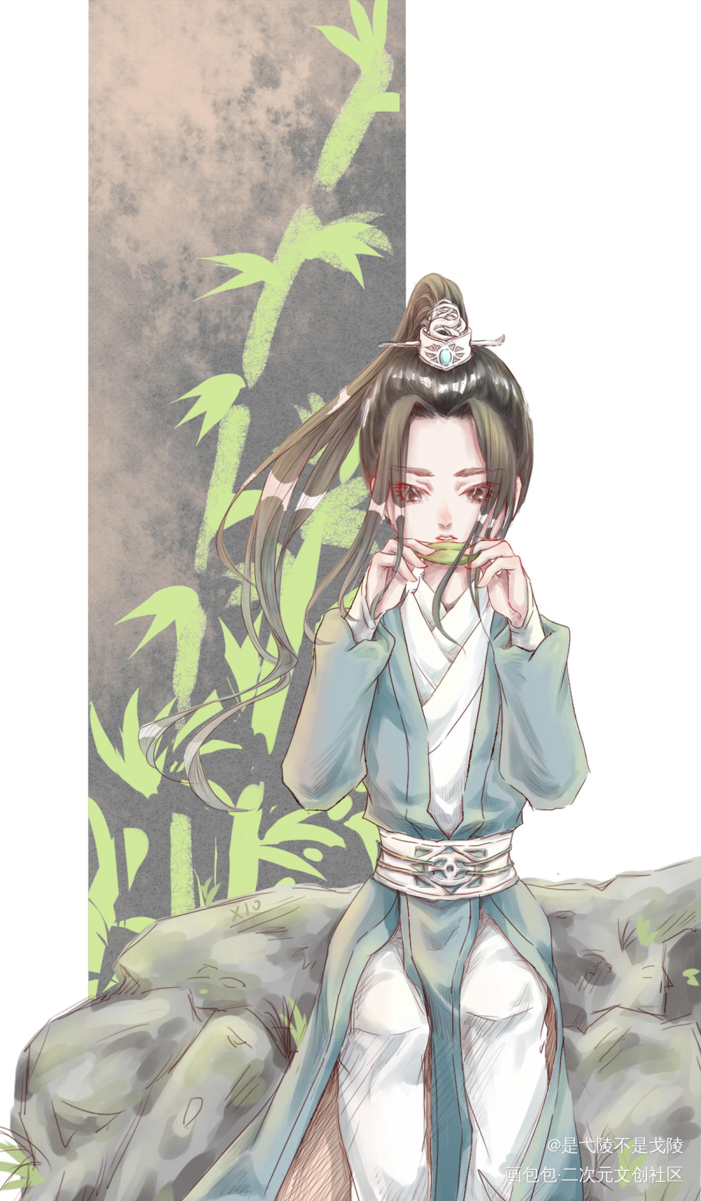 吹吹吹吹吹叶子_二哈和他的白猫师尊楚晚宁平涂同人绘画作品