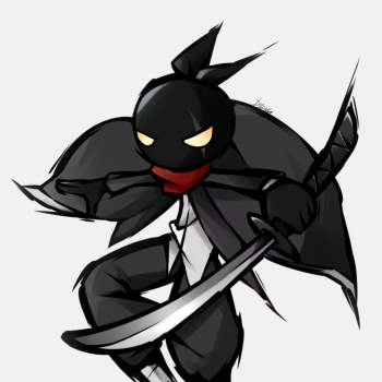 忍3#3_苍牙小黑立绘平涂插画同人忍者必须死3绘画作品