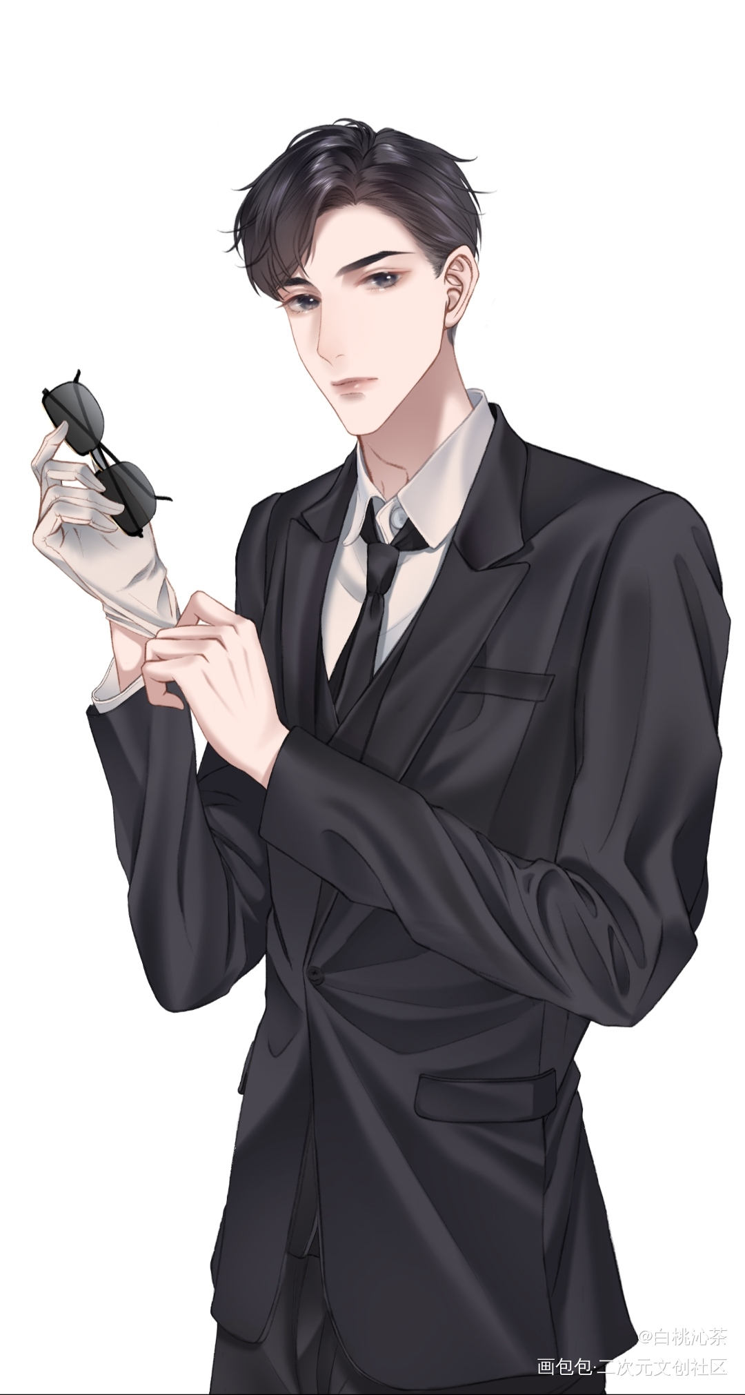 宫应弦_火焰戎装188男团宫应弦立绘平涂日系同人绘画作品