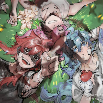 凑数_开心宝贝开心超人联盟一个粉毛阿卡斯伽罗日系插画绘画作品