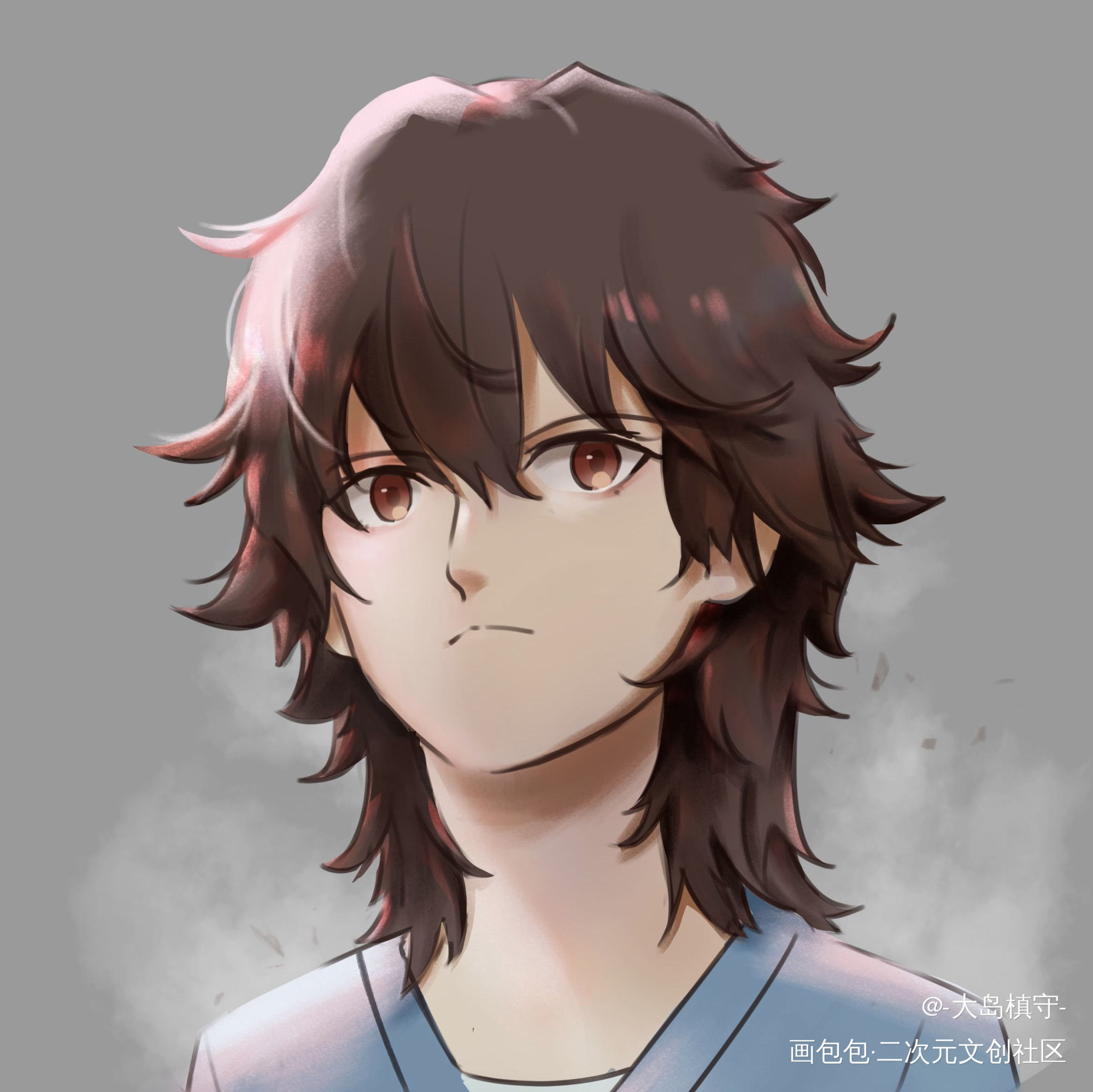 给自己画了个头像_厚涂日系头像原创原创绘画作品