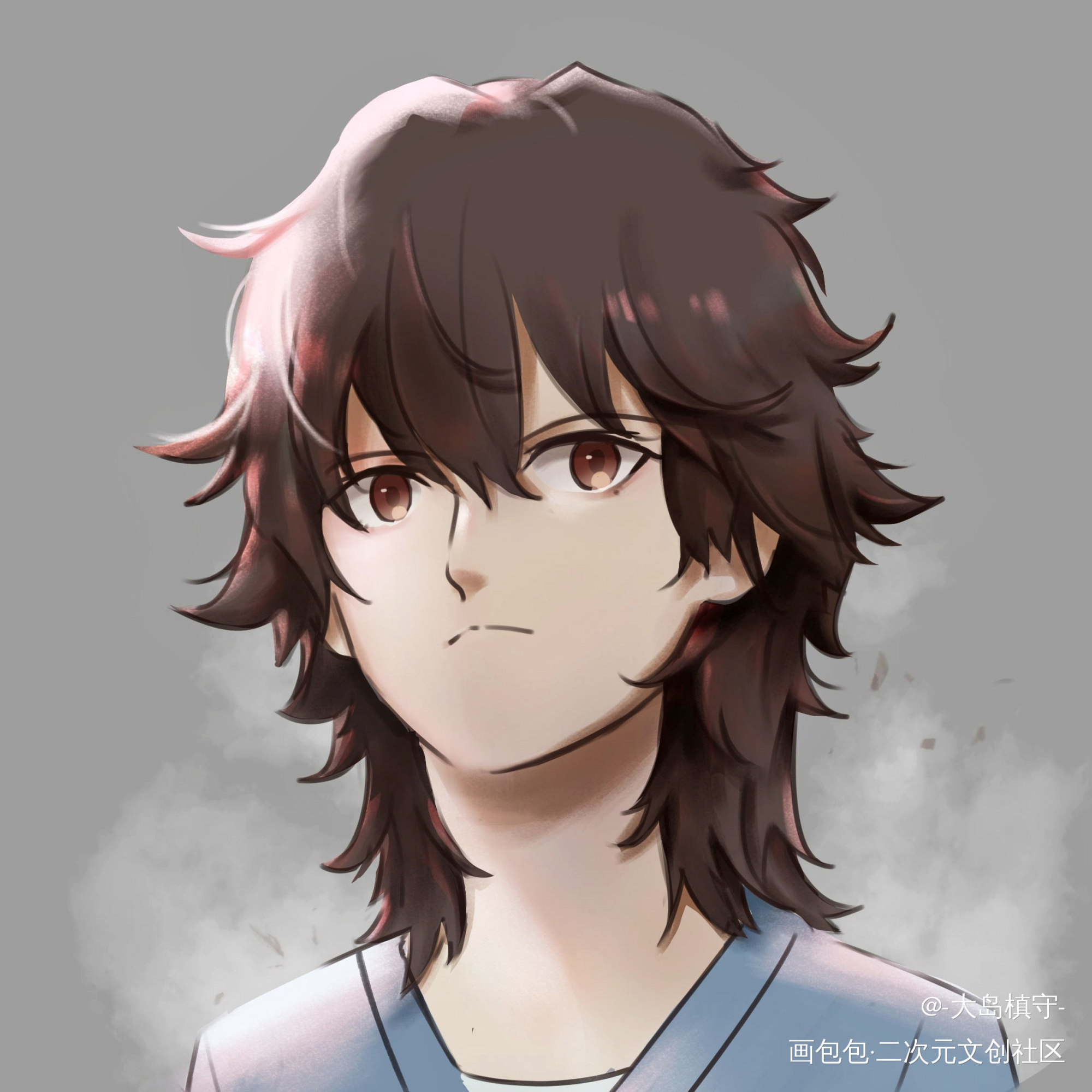 给自己画了个头像_厚涂日系头像原创原创绘画作品