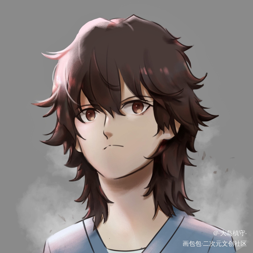 给自己画了个头像_厚涂日系头像原创原创绘画作品